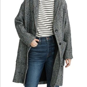 Harold’s long coat. Very comfortable.